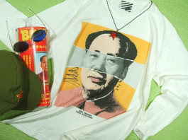 長袖トレーナー　毛沢東の長袖　Ｔシャツ　毛沢東のスウェット　MAO Tshirt　中国共産党Ｔシャツ