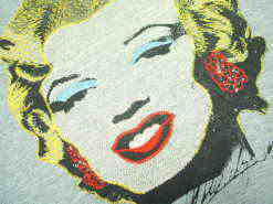 Ｔシャツ　ミシン刺繍マリリンＴシャツ　マリリン・モンローのTシャツ　モンローＴシャツ　マリリンＴシャツ　Marilyn