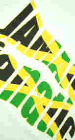 レディース　レゲエボーイズＴシャツ　女性サイズ　ジャマイカＴシャツ　ジャマイカ国旗カラー　レゲエＴシャツ