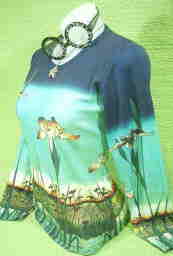 浮世絵　レディース　長袖Ｔシャツ　和柄Ｔシャツ　ロンＴ　浮世絵Ｔシャツ　和柄　着物柄Ｔシャツ