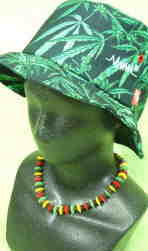 マリファナ柄の帽子　マリファナハット　ガンジャ　大麻　マリファナ雑貨