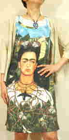 レディース　ドレスＴシャツ　Ｔシャツワンピ　フリーダＴシャツ　フリーダ・カーロのＴシャツ　Frida kahlo Tshirt