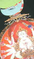 Ｔシャツ　レディース　チベット仏教Ｔシャツ　チベット曼荼羅Ｔシャツ　女性サイズ　仏陀Ｔシャツ　千手観音