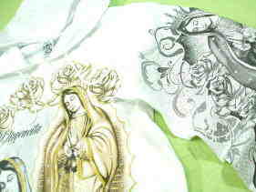 グアダルーペマリア　Ｔシャツ生地パーカー長袖　マリア様Ｔシャツ 長袖　聖母マリアＴシャツ　ロンT　グアダルーペのマリア様Ｔシャツ
