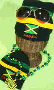 ラスタ＆レゲエ雑貨　ジャマイカ国旗ニット帽　ジャマイニット帽　JAMAICA　雑貨　帽子
