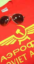 旧ソ連Ｔシャツ　アエロフロートＴシャツ　CCCP 共産主義Ｔシャツ　エアラインＴシャツ