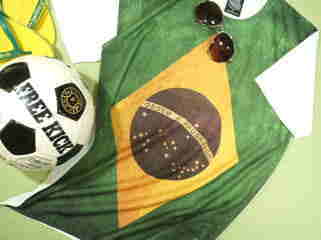 ブラジル国旗Ｔシャツ　ブラジル国旗カラーＴシャツ　ブラジルＴシャツ