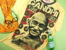 ЕXNlKW[TVcAKW[̃bZ[WsVc@GANDHI Tshirt@KW[̂sVc