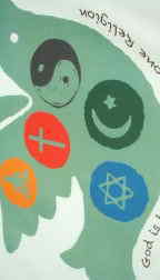 世界平和、メッセージＴシャツ　五大宗教Ｔシャツ