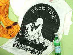 ダライラマのTシャツ チベットTシャツ フリーチベットTシャツ FREE TIBET T-shirt