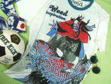 和柄Ｔシャツ　和風波乗りＴシャツ　鬼のＴシャツ　クールジャパンＴシャツ　日本代表　鯉の滝登りTシャツ