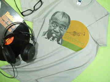 ルイ・アームストロングのＴシャツ　サッチモのＴシャツ　ジャズ　トランペット　Satchmo T-shirt　Louis Armstrong T-shirt