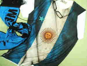 サッカーＴシャツ　アルゼンチンＴシャツ　アルゼンチン国旗Ｔシャツ
