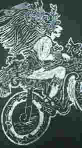 メキシコ・エスニックＴシャツ　マヤ文明Ｔシャツ　マヤの自転車の神のＴシャツ