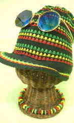 ラスタニット帽子　ラスタ帽子　レゲエ帽子　ラスタカラー rasta ニット帽　ジャマイカ　レゲエ　JAMAICA