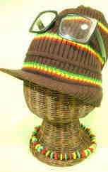 ラスタニット帽子　ラスタ帽子　レゲエ帽子　ラスタカラー rasta ニット帽　ジャマイカ　レゲエ　JAMAICA