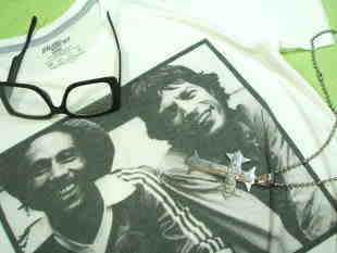 Ｔシャツ　ボブマーリーとミックジャガー　Bob Marley T-shirt
