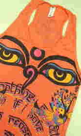 レディース　ドレスＴシャツ　ブッダアイＴシャツ　仏陀の知恵の眼のＴシャツ　ブッダの知恵の目のＴシャツ　女性サイズ