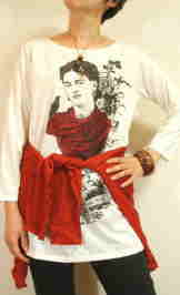 フリーダカーロのＴシャツ　長袖　八分袖　Frida Kahlo T-shirt