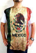 風格メキシコ国旗Ｔシャツ　フットボールＴシャツ　Mexico　T-shirt　メキシコ国旗　サッカーＴシャツ