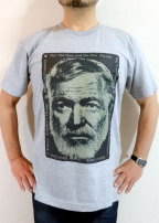 Hemingway　へミングウェイのＴシャツ　小説家　文豪Ｔシャツ　キューバＴシャツ　CUBA