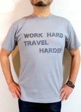 旅に関するメッセージＴシャツ　旅と労働　名言Tシャツ　働き、そして、旅せよ益荒男！