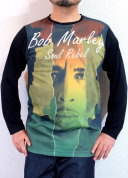 長袖　ボブマーリーＴシャツ　ロンT　Bob Marley T-shirt　ラスタ　レゲエ　ボブ・マーレーのＴシャツ