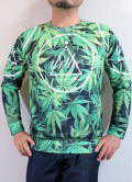ガンジャのロンＴ　マリファナの長袖Ｔシャツ　トレーナー　MARIJUANA Tshirt　大麻Ｔシャツ　長袖カットソー